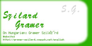 szilard gramer business card